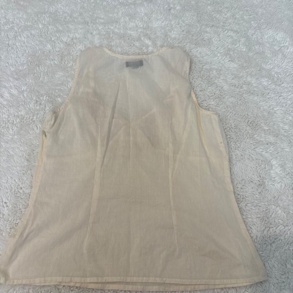 Womens Studded Floral Cotton Embroidered Cream Top 6 Boho Indie Tomato Granola - Picture 2 of 5